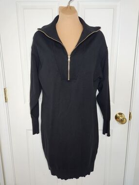 Ripe Maternity Knit Nursing Dress Black Size Small